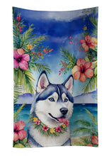 Load image into Gallery viewer, Siberian Husky Luau Kitchen Towel