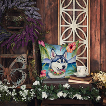 Load image into Gallery viewer, Siberian Husky Luau Throw Pillow