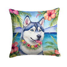 Load image into Gallery viewer, Siberian Husky Luau Throw Pillow