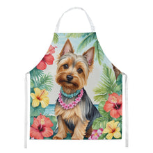 Load image into Gallery viewer, Silky Terrier Luau Apron – Artist-Designed Kitchen, BBQ &amp; Craft Apron
