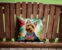Load image into Gallery viewer, Silky Terrier Luau Throw Pillow - 14x14 Decorative Pillow – Art for Your Home &amp; Patio