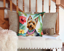 Load image into Gallery viewer, Silky Terrier Luau Throw Pillow - 14x14 Decorative Pillow – Art for Your Home &amp; Patio