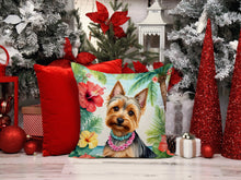 Load image into Gallery viewer, Silky Terrier Luau Throw Pillow - 14x14 Decorative Pillow – Art for Your Home &amp; Patio