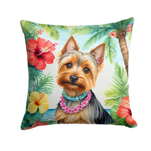 Load image into Gallery viewer, Silky Terrier Luau Throw Pillow - 14x14 Decorative Pillow – Art for Your Home &amp; Patio