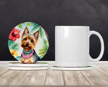 Load image into Gallery viewer, Silky Terrier Luau Large Sandstone Coasters Pack of 4