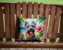 Load image into Gallery viewer, Skye Terrier Luau Throw Pillow - 14x14 Decorative Pillow – Art for Your Home &amp; Patio