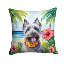 Load image into Gallery viewer, Skye Terrier Luau Throw Pillow - 14x14 Decorative Pillow – Art for Your Home &amp; Patio
