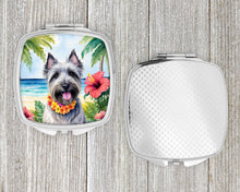 Load image into Gallery viewer, Skye Terrier Luau Compact Mirror – Stylish Purse Mirror with Artistic Covers