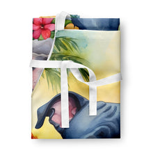 Load image into Gallery viewer, Staffordshire Bull Terrier Luau Apron – Artist-Designed Kitchen, BBQ &amp; Craft Apron
