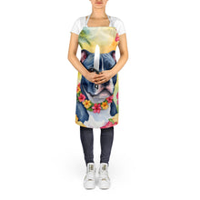 Load image into Gallery viewer, Staffordshire Bull Terrier Luau Apron – Artist-Designed Kitchen, BBQ &amp; Craft Apron