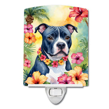 Load image into Gallery viewer, Staffordshire Bull Terrier Luau Ceramic Night Light