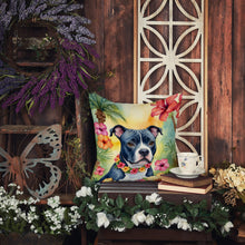 Load image into Gallery viewer, Staffordshire Bull Terrier Luau Throw Pillow