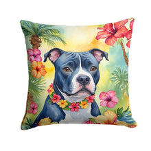 Load image into Gallery viewer, Staffordshire Bull Terrier Luau Throw Pillow