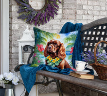 Load image into Gallery viewer, Sussex Spaniel Luau Throw Pillow