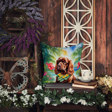 Load image into Gallery viewer, Sussex Spaniel Luau Throw Pillow