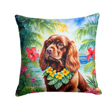 Load image into Gallery viewer, Sussex Spaniel Luau Throw Pillow