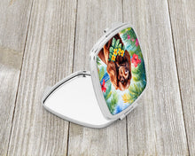 Load image into Gallery viewer, Sussex Spaniel Luau Compact Mirror – Stylish Purse Mirror with Artistic Covers