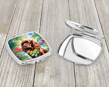 Load image into Gallery viewer, Sussex Spaniel Luau Compact Mirror – Stylish Purse Mirror with Artistic Covers