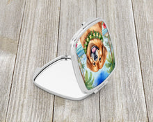 Load image into Gallery viewer, Tibetan Mastiff Luau Compact Mirror – Stylish Purse Mirror with Artistic Covers