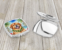 Load image into Gallery viewer, Tibetan Mastiff Luau Compact Mirror – Stylish Purse Mirror with Artistic Covers