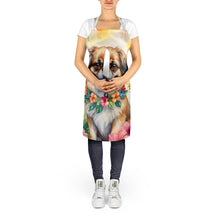 Load image into Gallery viewer, Tibetan Spaniel Luau Apron – Artist-Designed Kitchen, BBQ &amp; Craft Apron