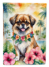 Load image into Gallery viewer, Tibetan Spaniel Luau House Flag