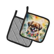 Load image into Gallery viewer, Tibetan Spaniel Luau Pot Holders - Set of 2 Decorative Kitchen Helpers | Made in the USA