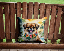 Load image into Gallery viewer, Tibetan Spaniel Luau Throw Pillow - 14x14 Decorative Pillow – Art for Your Home &amp; Patio