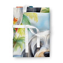 Load image into Gallery viewer, Tibetan Terrier Luau Apron – Artist-Designed Kitchen, BBQ &amp; Craft Apron