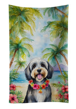 Load image into Gallery viewer, Tibetan Terrier Luau Kitchen Towel
