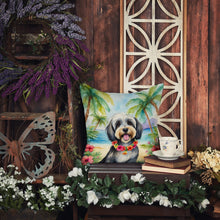 Load image into Gallery viewer, Tibetan Terrier Luau Throw Pillow - 14x14 Decorative Pillow – Art for Your Home &amp; Patio