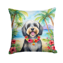 Load image into Gallery viewer, Tibetan Terrier Luau Throw Pillow - 14x14 Decorative Pillow – Art for Your Home &amp; Patio