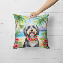 Load image into Gallery viewer, Tibetan Terrier Luau Throw Pillow