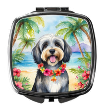 Load image into Gallery viewer, Tibetan Terrier Luau Compact Mirror – Stylish Purse Mirror with Artistic Covers