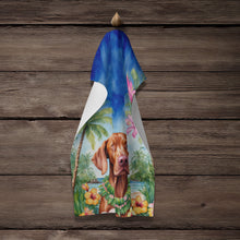 Load image into Gallery viewer, Vizsla Luau Kitchen Towel