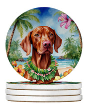 Load image into Gallery viewer, Vizsla Luau Large Sandstone Coasters Pack of 4