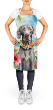 Load image into Gallery viewer, Weimaraner Luau Apron – Artist-Designed Kitchen, BBQ &amp; Craft Apron