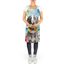 Load image into Gallery viewer, Weimaraner Luau Apron – Artist-Designed Kitchen, BBQ &amp; Craft Apron