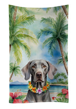 Load image into Gallery viewer, Weimaraner Luau Kitchen Towel