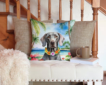 Load image into Gallery viewer, Weimaraner Luau Throw Pillow - 14x14 Decorative Pillow – Art for Your Home &amp; Patio