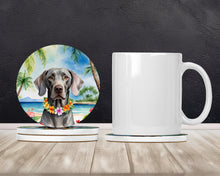 Load image into Gallery viewer, Weimaraner Luau Large Sandstone Coasters Pack of 4