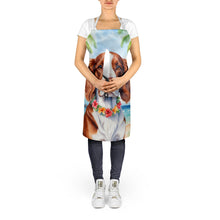 Load image into Gallery viewer, Welsh Springer Spaniel Luau Apron – Artist-Designed Kitchen, BBQ &amp; Craft Apron