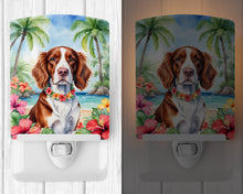 Load image into Gallery viewer, Welsh Springer Spaniel Luau Ceramic Night Light