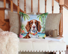 Load image into Gallery viewer, Welsh Springer Spaniel Luau Throw Pillow - 14x14 Decorative Pillow – Art for Your Home &amp; Patio