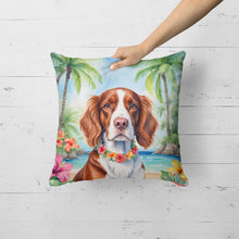 Load image into Gallery viewer, Welsh Springer Spaniel Luau Throw Pillow