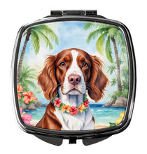 Load image into Gallery viewer, Welsh Springer Spaniel Luau Compact Mirror – Stylish Purse Mirror with Artistic Covers