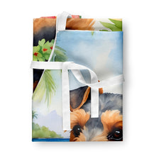 Load image into Gallery viewer, Welsh Terrier Luau Apron – Artist-Designed Kitchen, BBQ &amp; Craft Apron