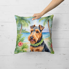 Load image into Gallery viewer, Welsh Terrier Luau Throw Pillow