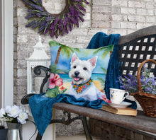 Load image into Gallery viewer, Westie Luau Throw Pillow
