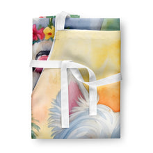 Load image into Gallery viewer, Westie Luau Apron – Artist-Designed Kitchen, BBQ &amp; Craft Apron